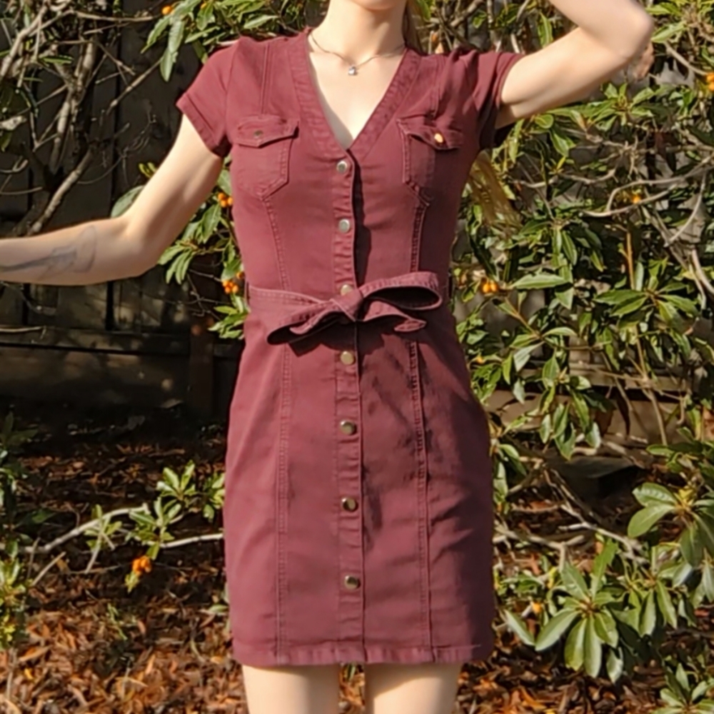 🔥 GBG Los Angeles brand Dark Red/Burgundy Short Mini Dress XS